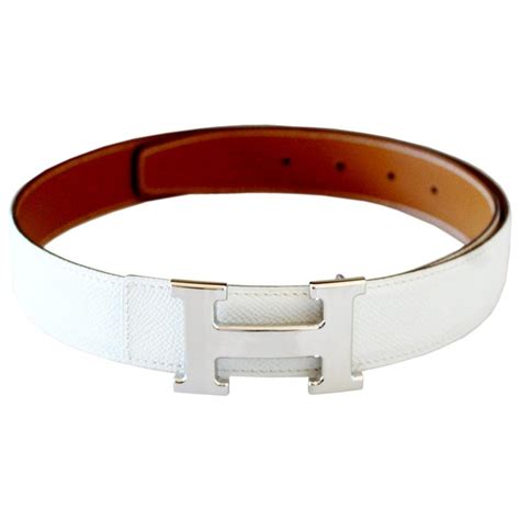 hermes belt white|pre owned Hermes belt.